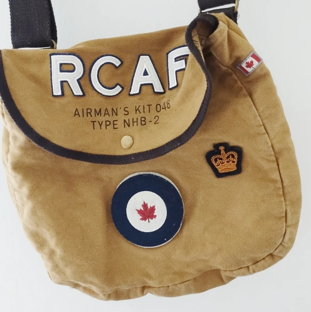 RCAF Canvas Crossbody Bag in Tan